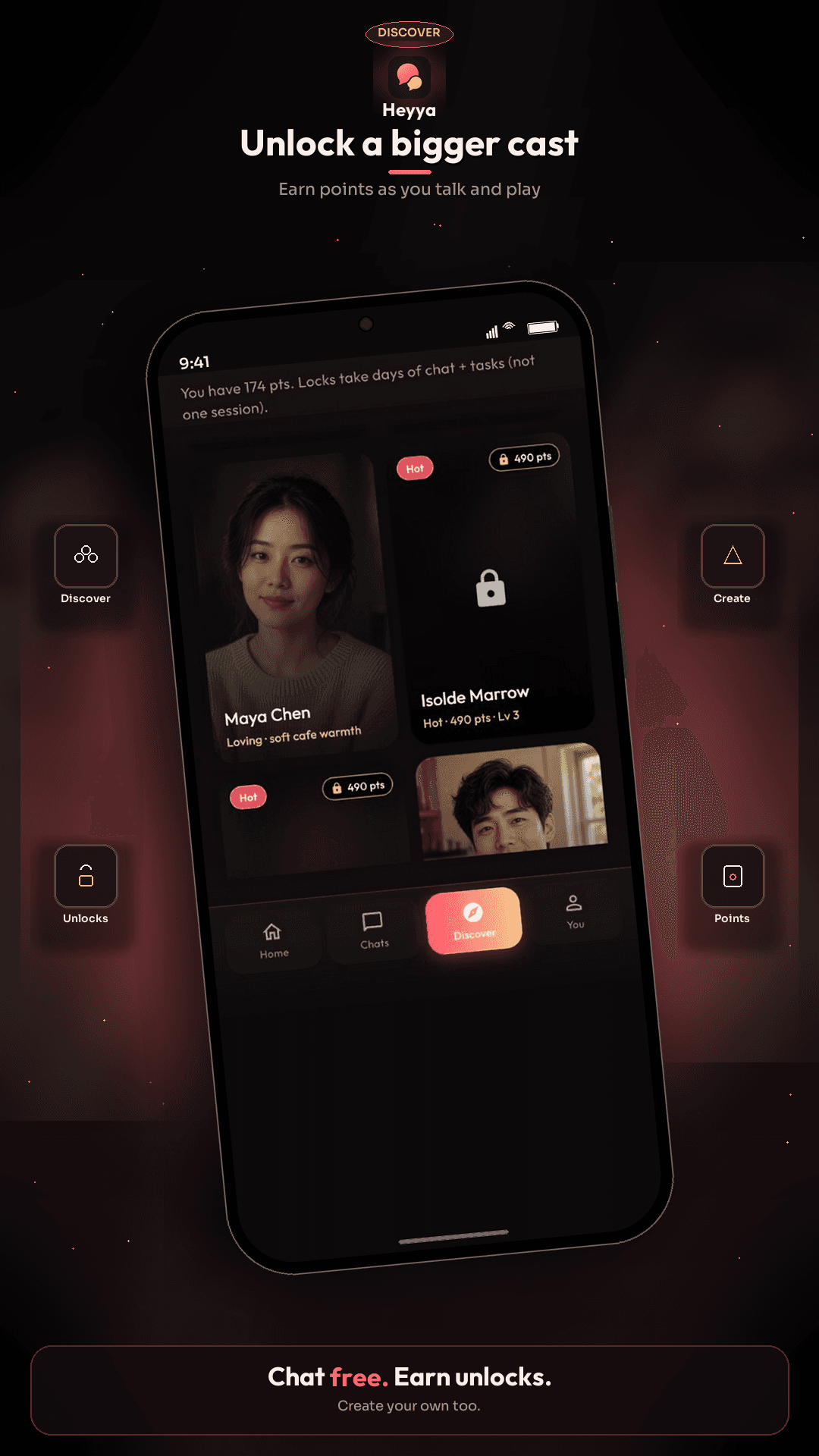 Heyya screenshot 4: Unlock a bigger cast